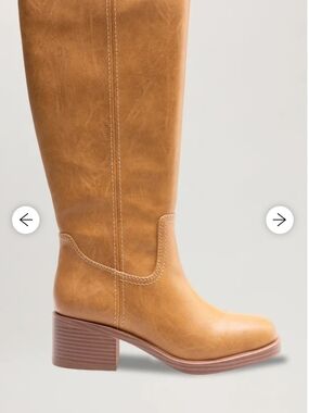 Indigo Rd IROSHAN Mustang Knee High Faux Leather Block Heel Boots Size5.5M